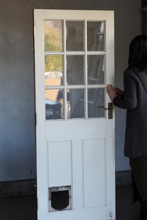 アンティーク白いドア-antique door