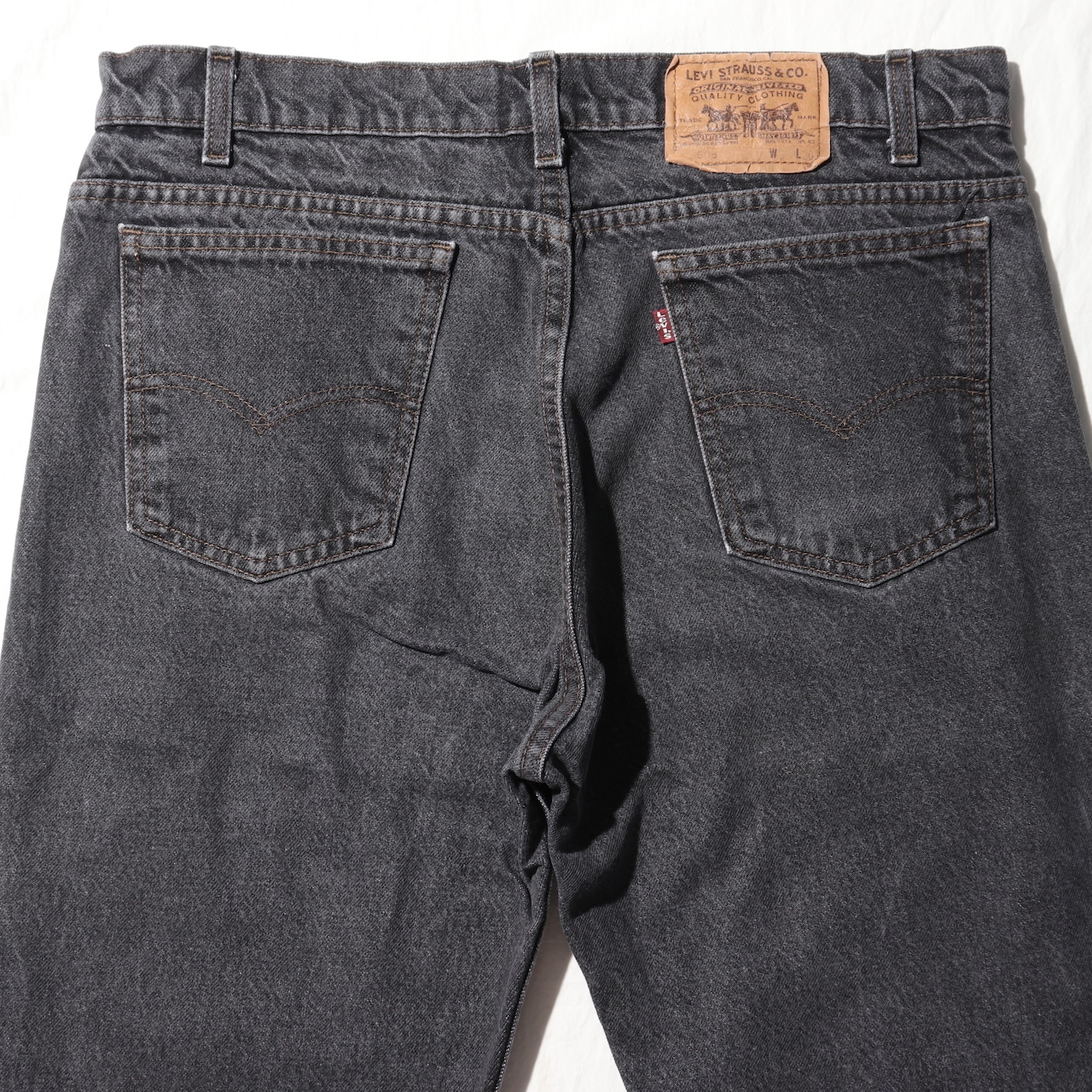 Levi’s 505 36×30 裾上げ済み 90年 先染め USA ブラックデニムパンツ