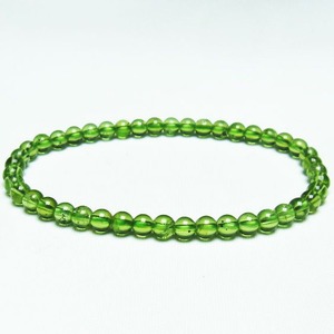 ペリドット ブレスレット 5mm 一点物 8月の誕生石 カンラン石 Peridot Bracelet [M便 1/10] 111-19192