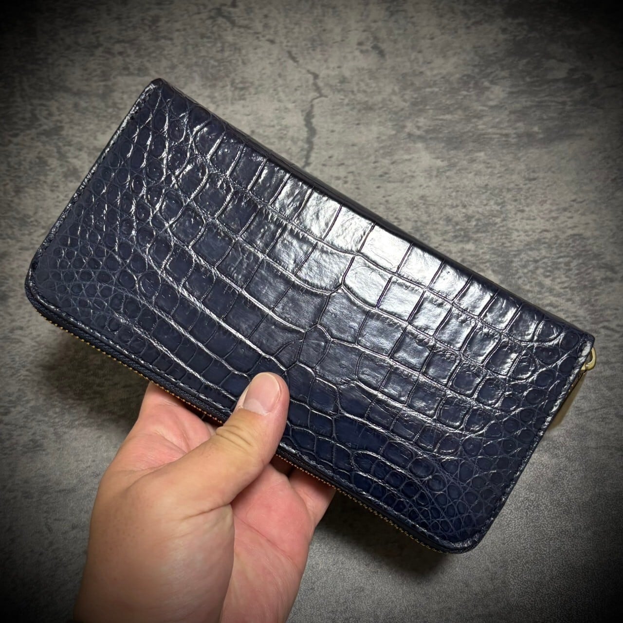 クロコダイル ラウンドファイスナー メンズ財布 レディス財布 大容量