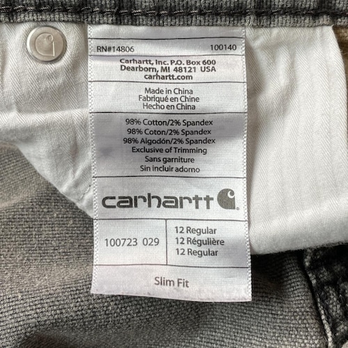 20s グレー ダブルニー Carhartt W35 L30 詳細写真10