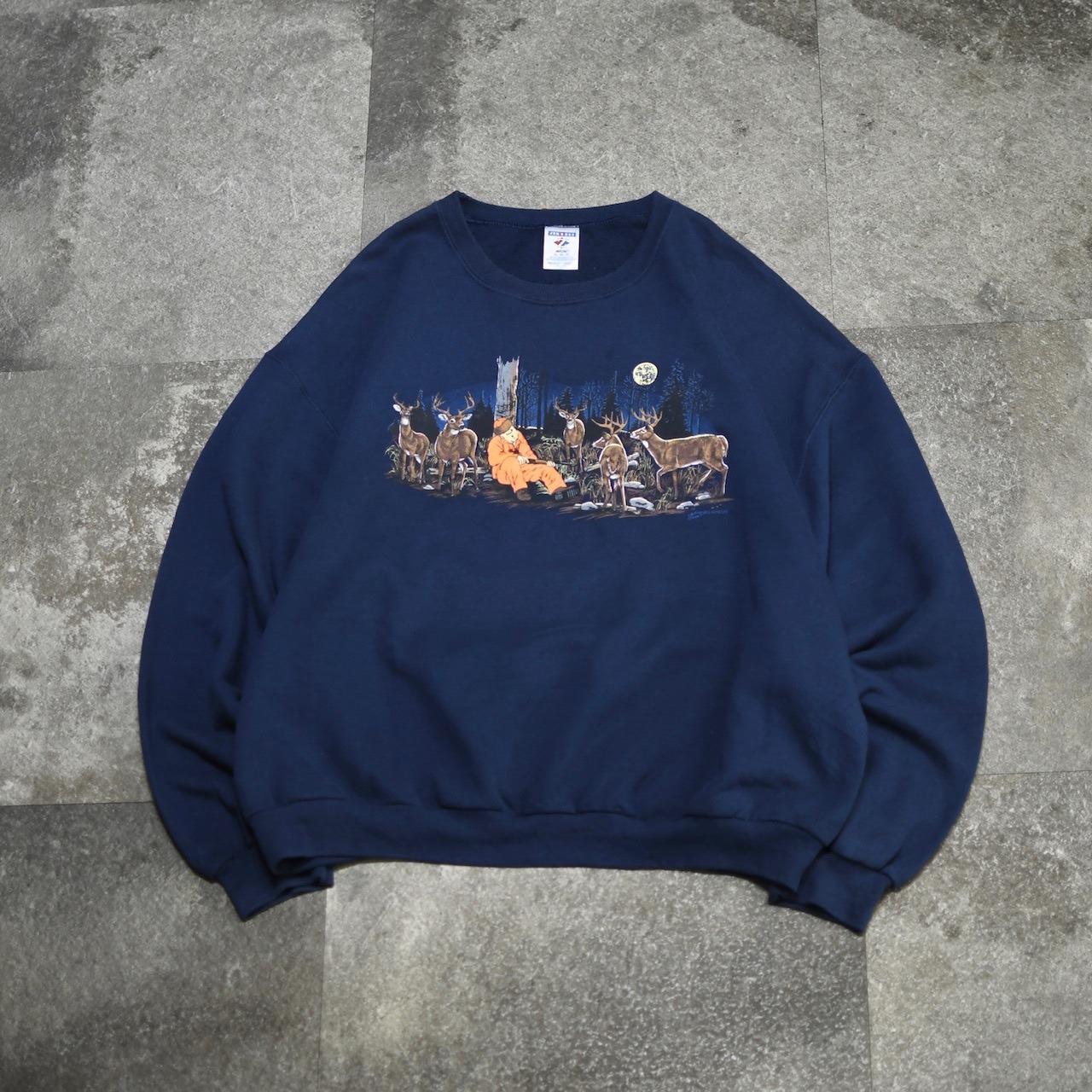 humor deer print sweat