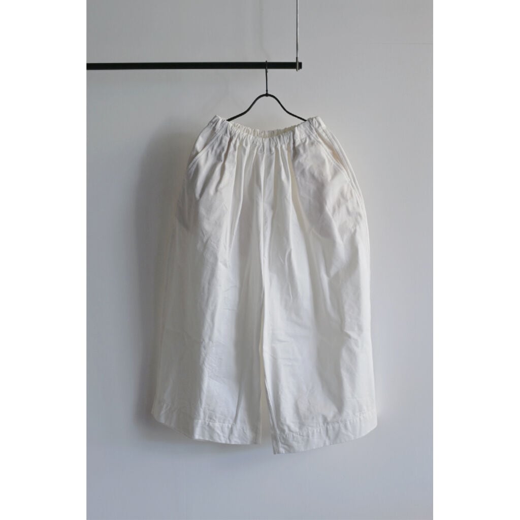 ゴーシュ 】 Lady's カツラギ8分丈ワイドパンツ［White］ | nuno