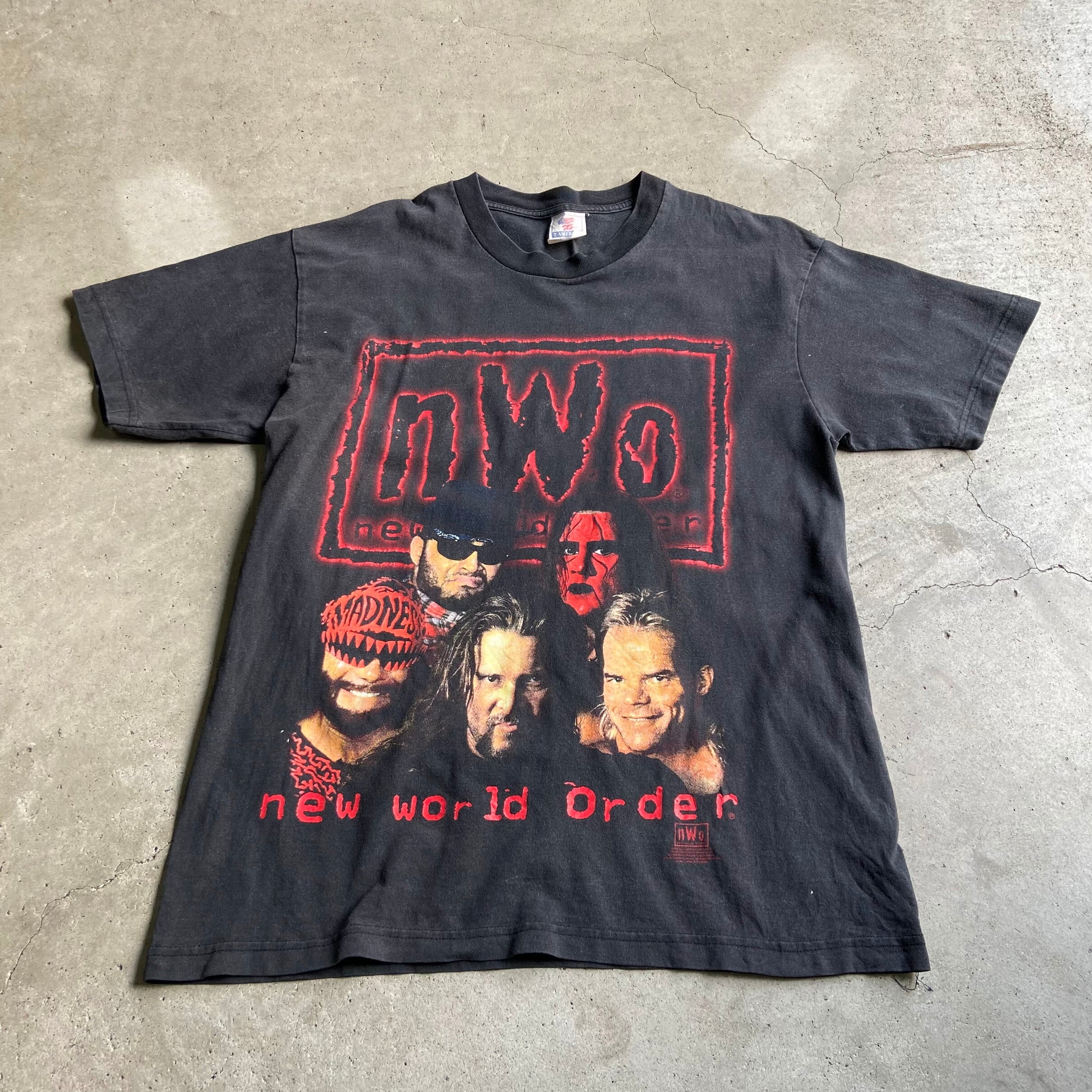 90年代 プロレス WCW nWo new world order プリントTシャツ メンズL 