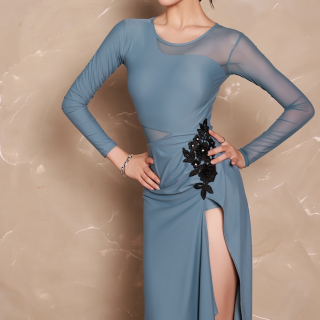 エレガンスシアースリット・ラテンドレス ds1203