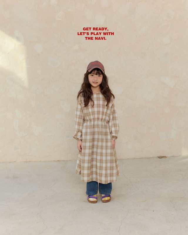 《送料無料》予約:チェックワンピース【navi】