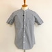 Typewriter Band Collar Shirts　Black Gingham