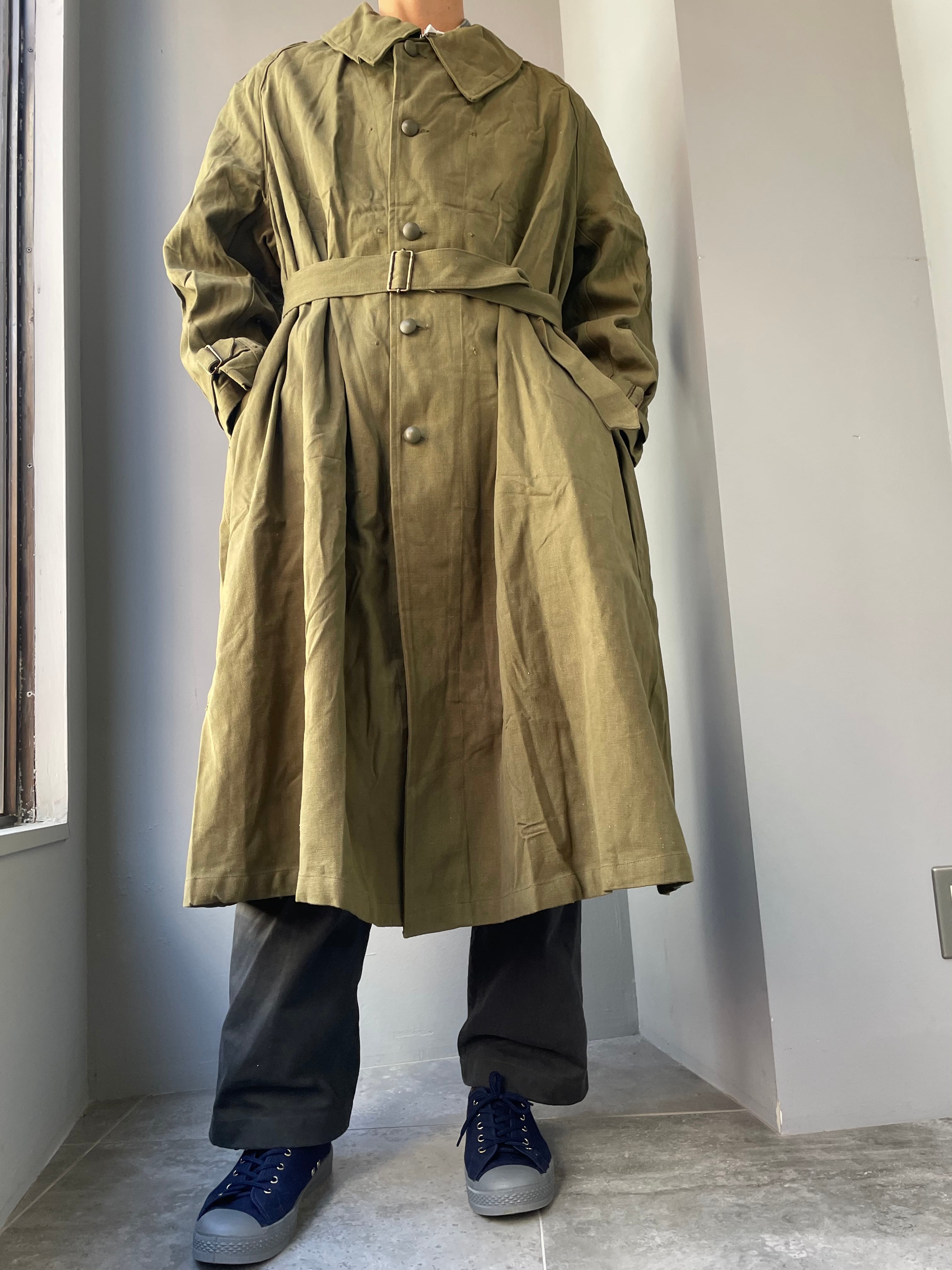 50's french army M35 long type motorcycle coat (size6) | miico.vintage