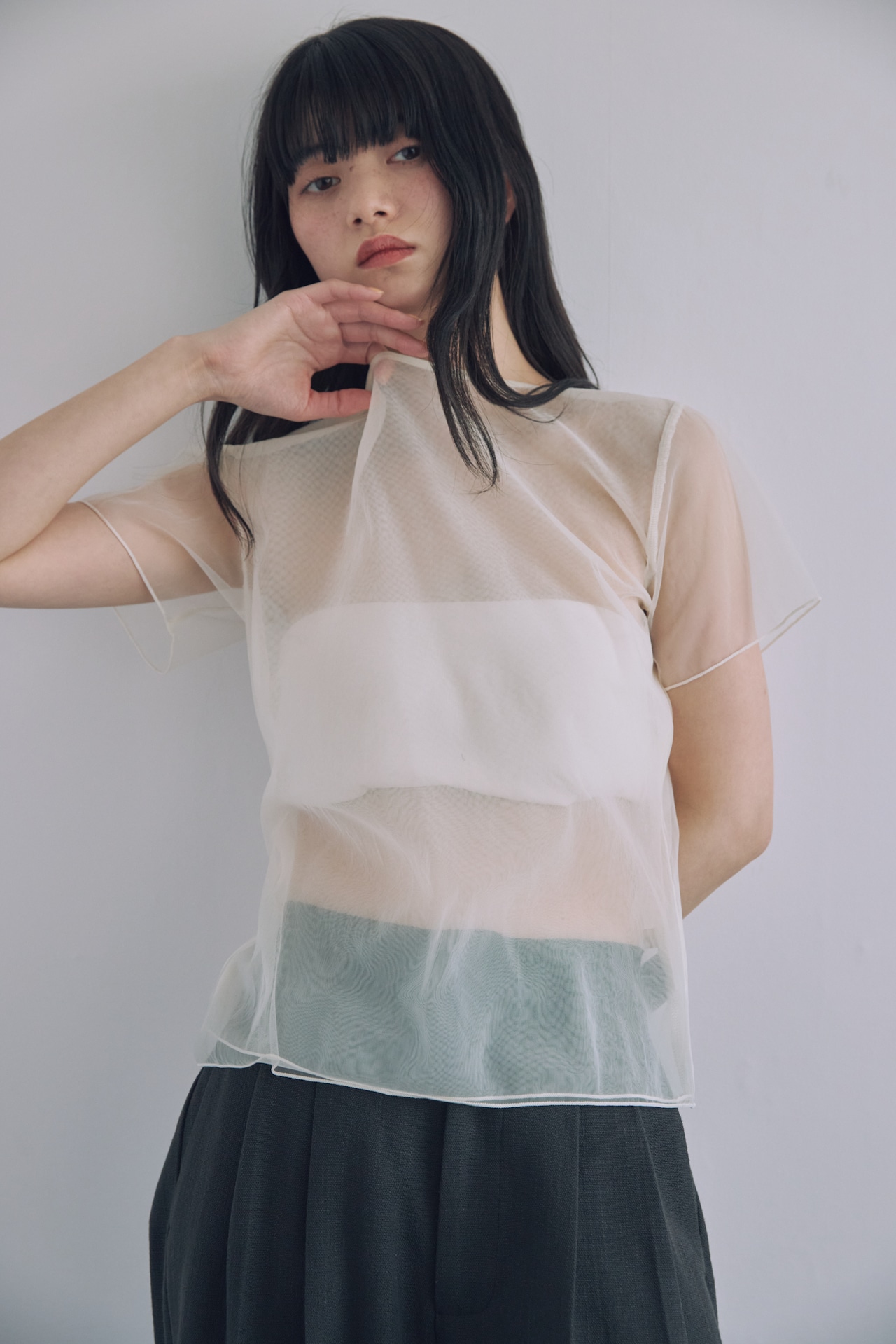 DU260511 Sheer Layered Tee