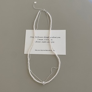 Double bead necklace ◇2colors 1872