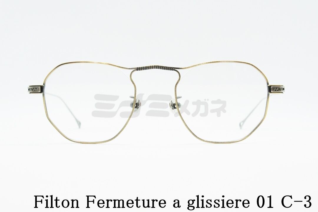 Filton メガネ Fermeture a glissiere 01 C-3 丸メガネ クラシカル