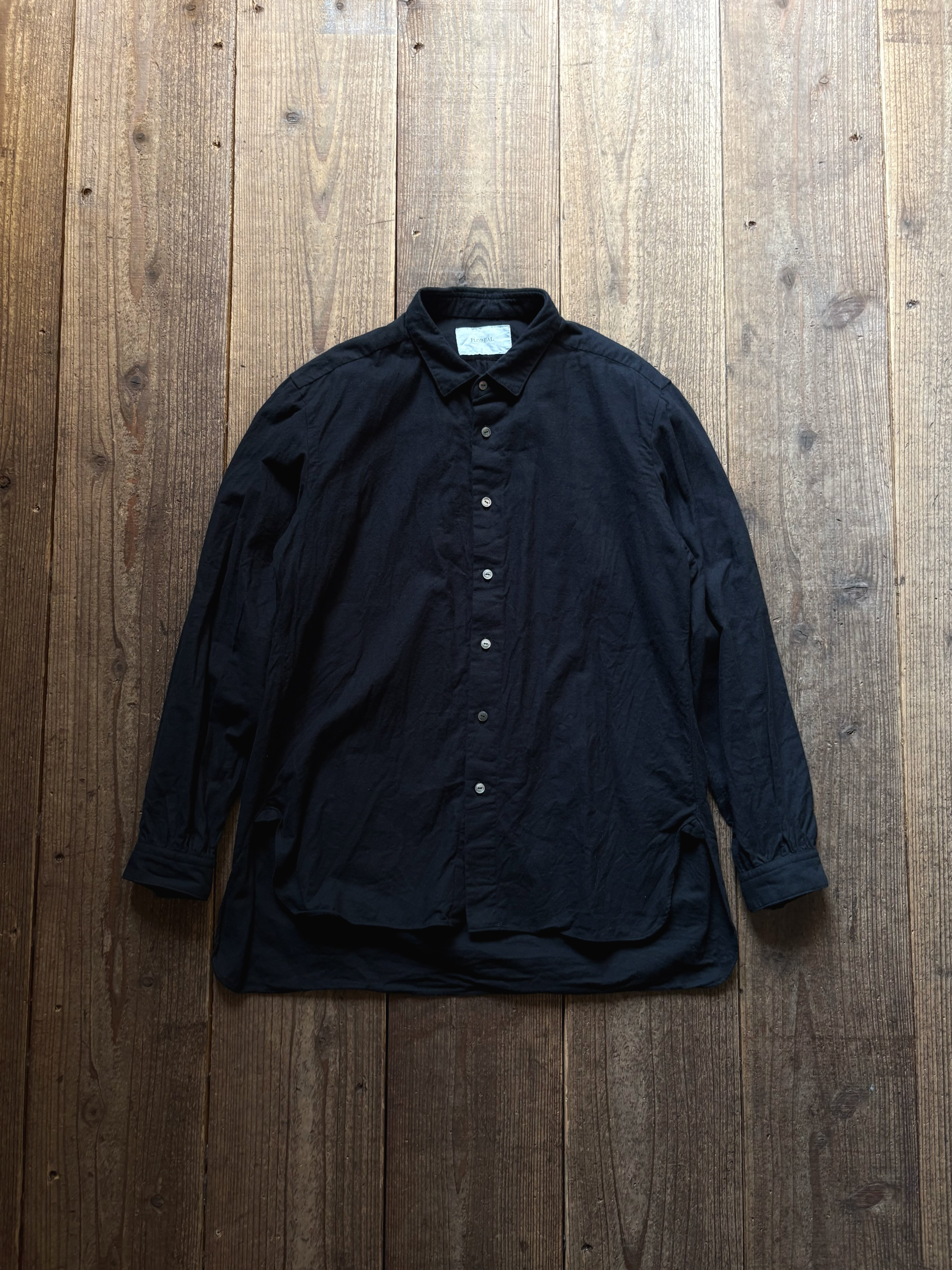 ANSNAM 牛飼いシャツ プルオーバー white | TALE COCOON