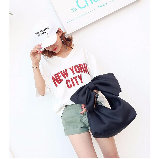 ビッグ リボン バッグ レディース ショルダー ブラック