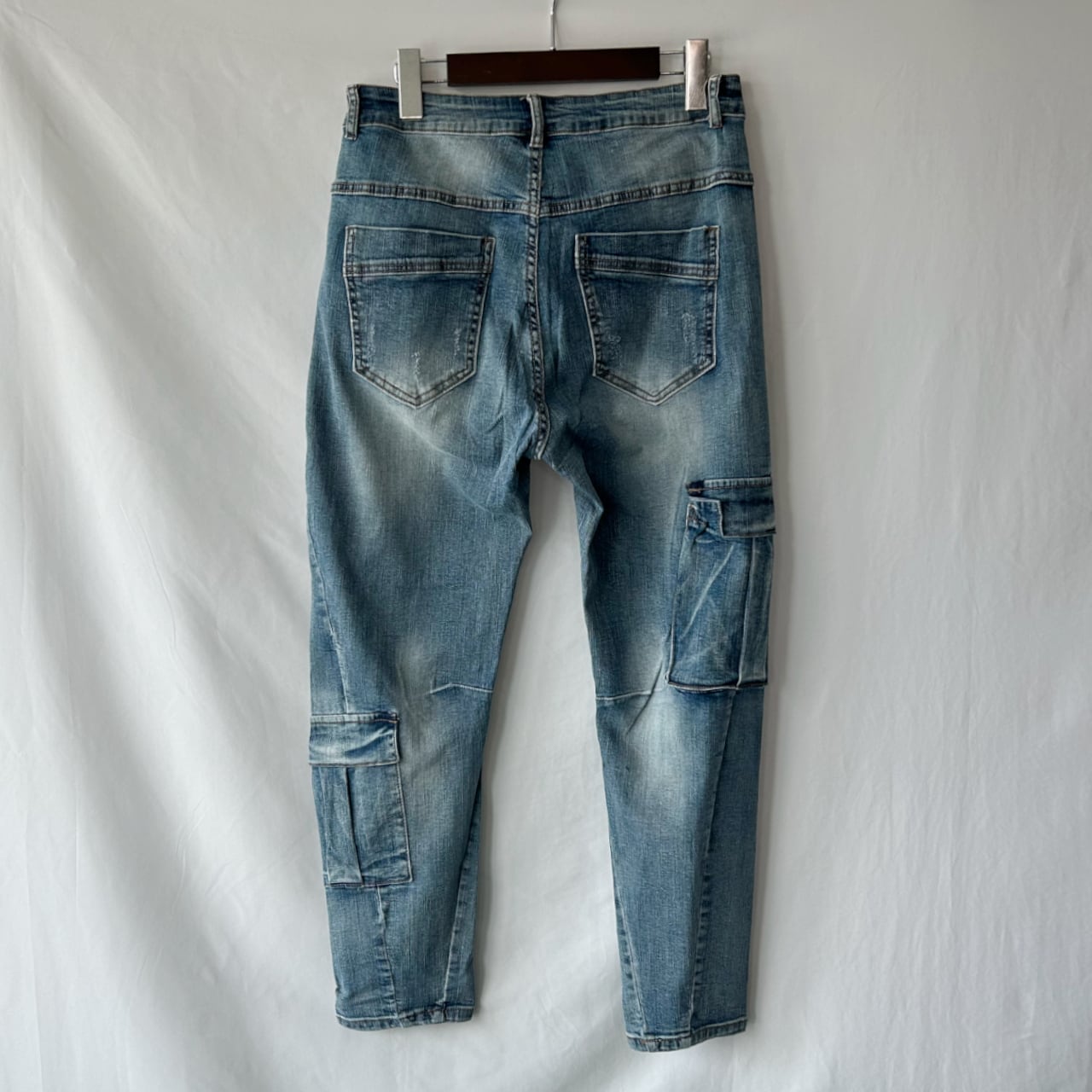 日本畫 ペイントグラフィックオーバーデニムカーブパンツ – レディース