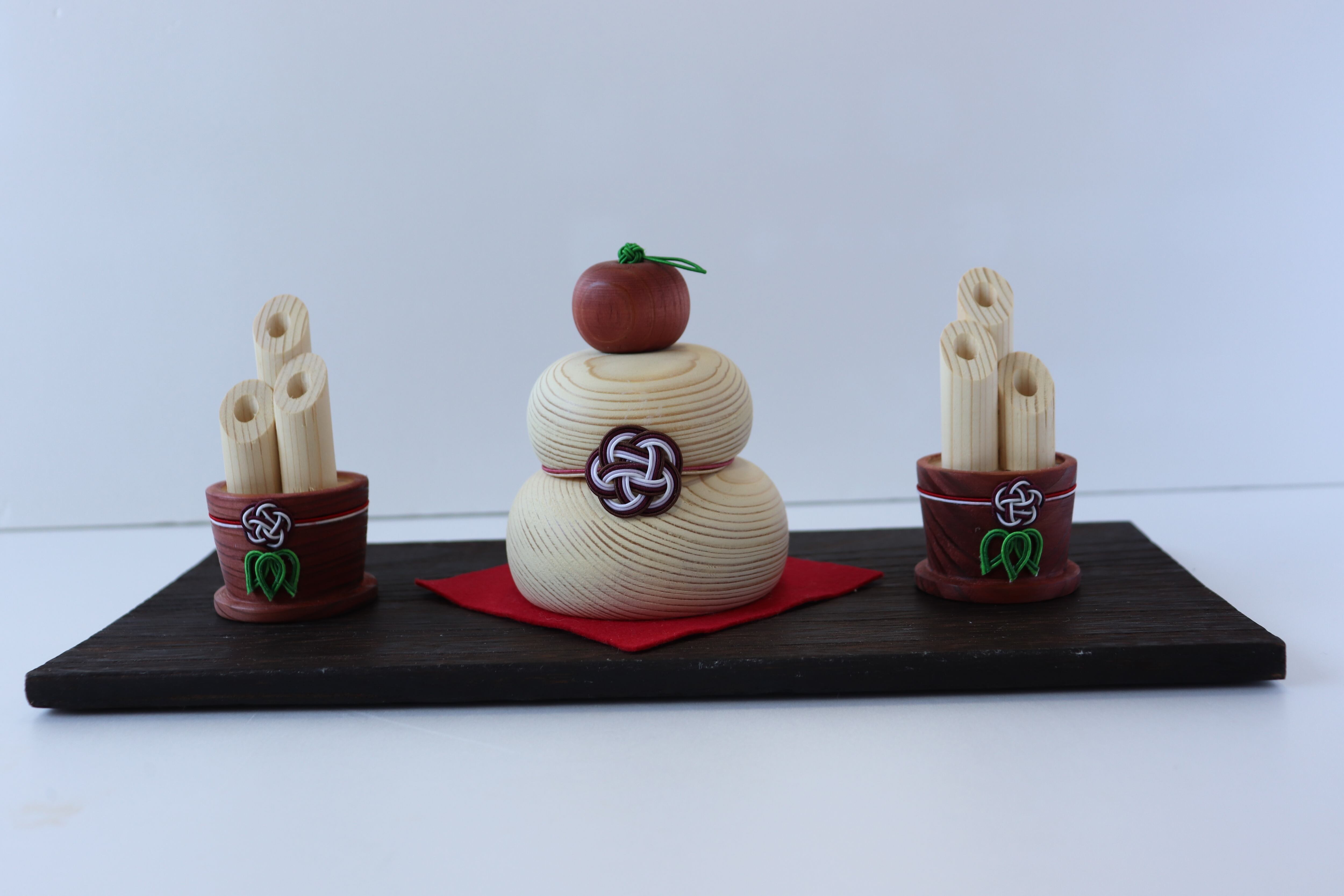 木製かがみもちセット【kicori】木工雑貨 鏡もち 正月 ハンドメイド