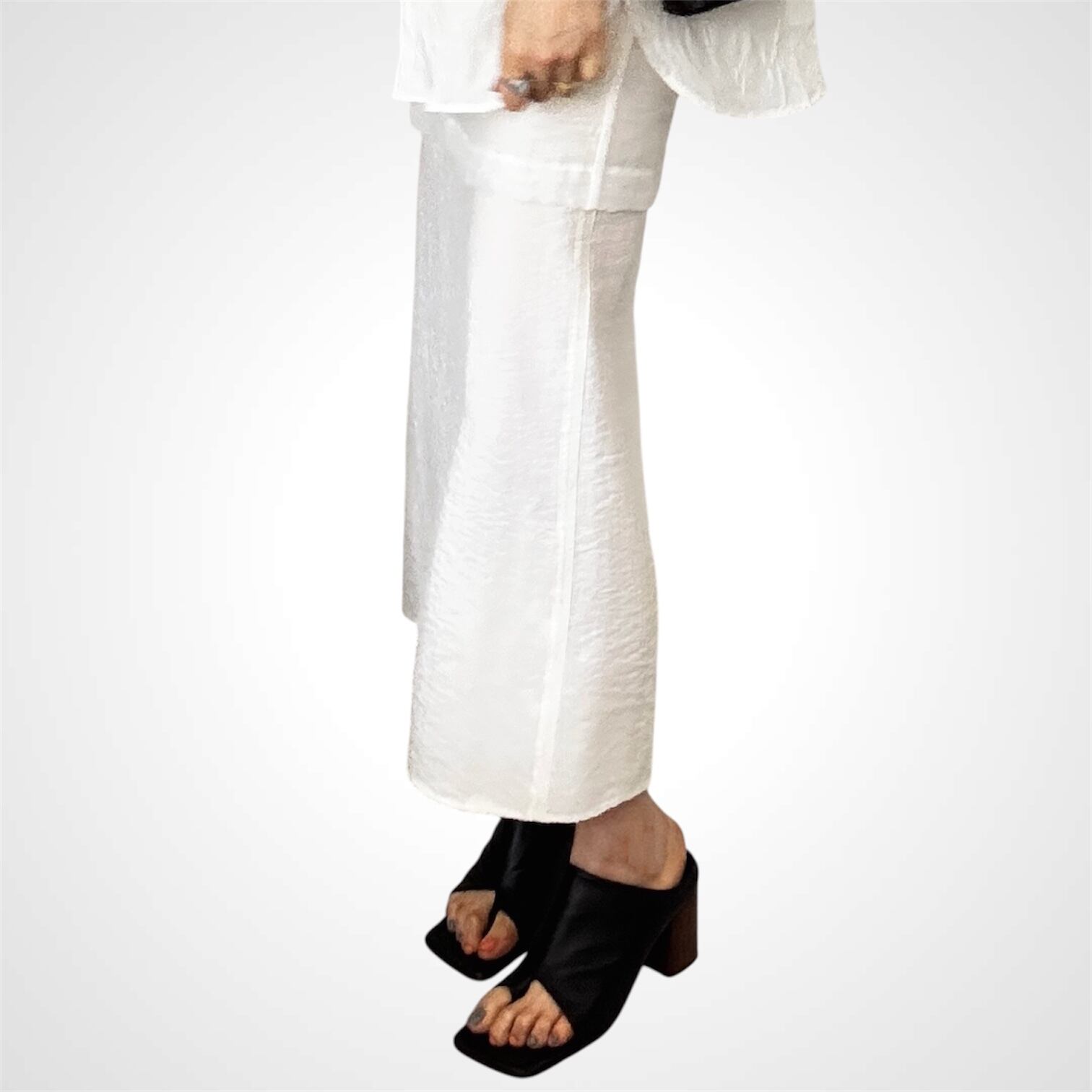 irenisa REVERSIBLE TIGHT SKIRT white