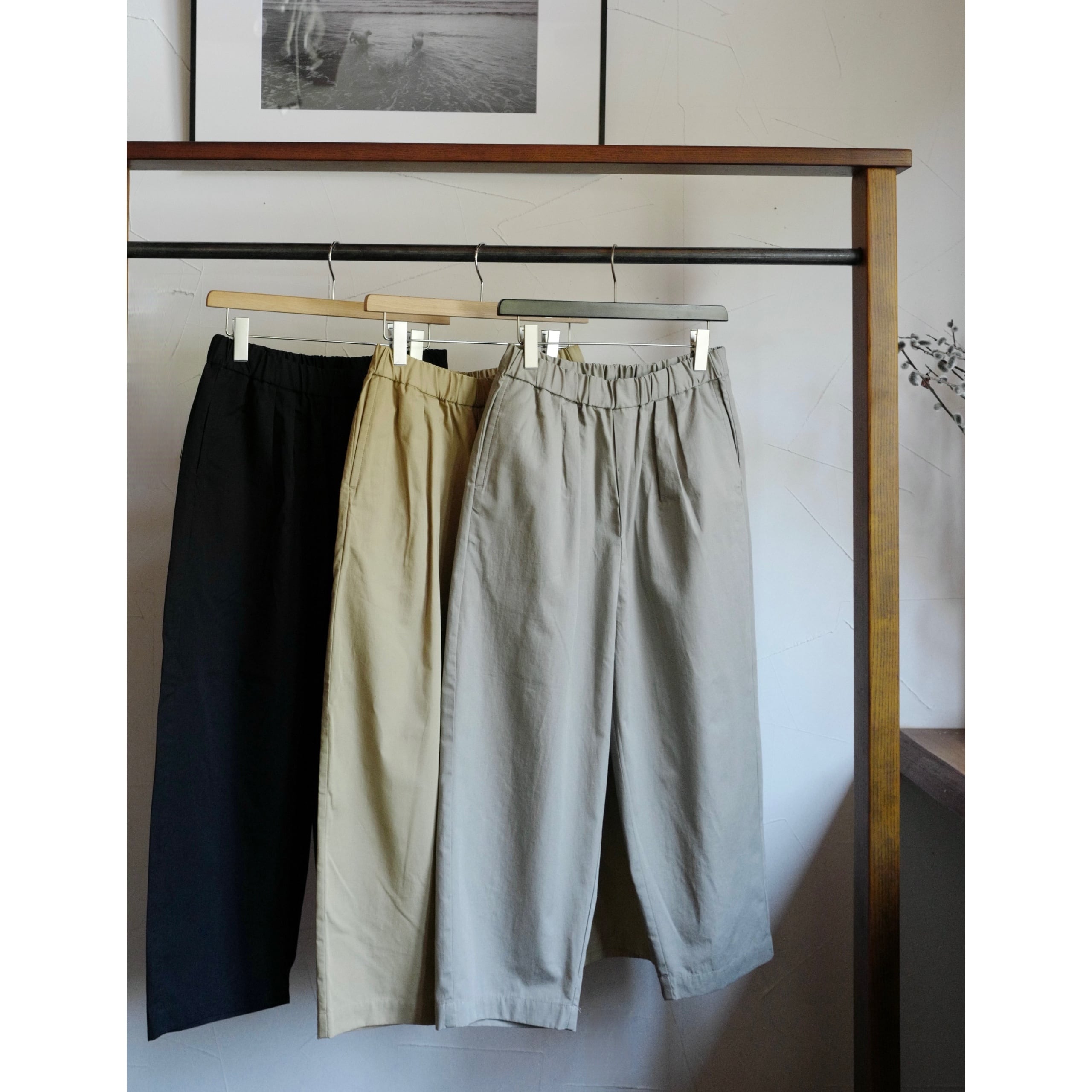 maison de soil ｜ COTTON LINEN DYED WEATHER 2TUCK TAPERED EASY