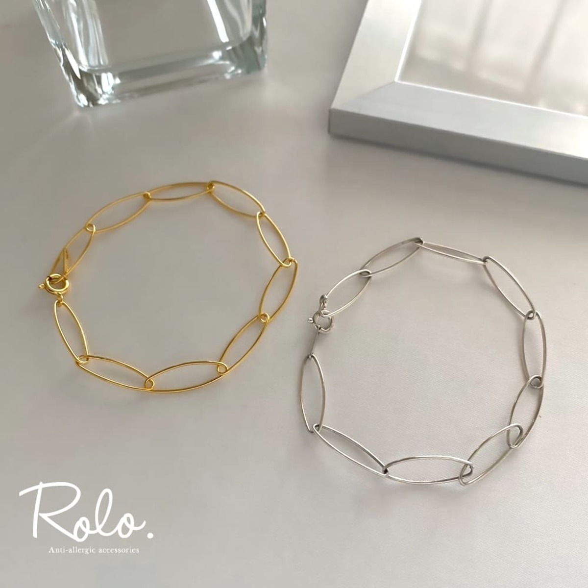 オーバルクリップチェーンブレスレット シルバー925 | Roloshop BASE店