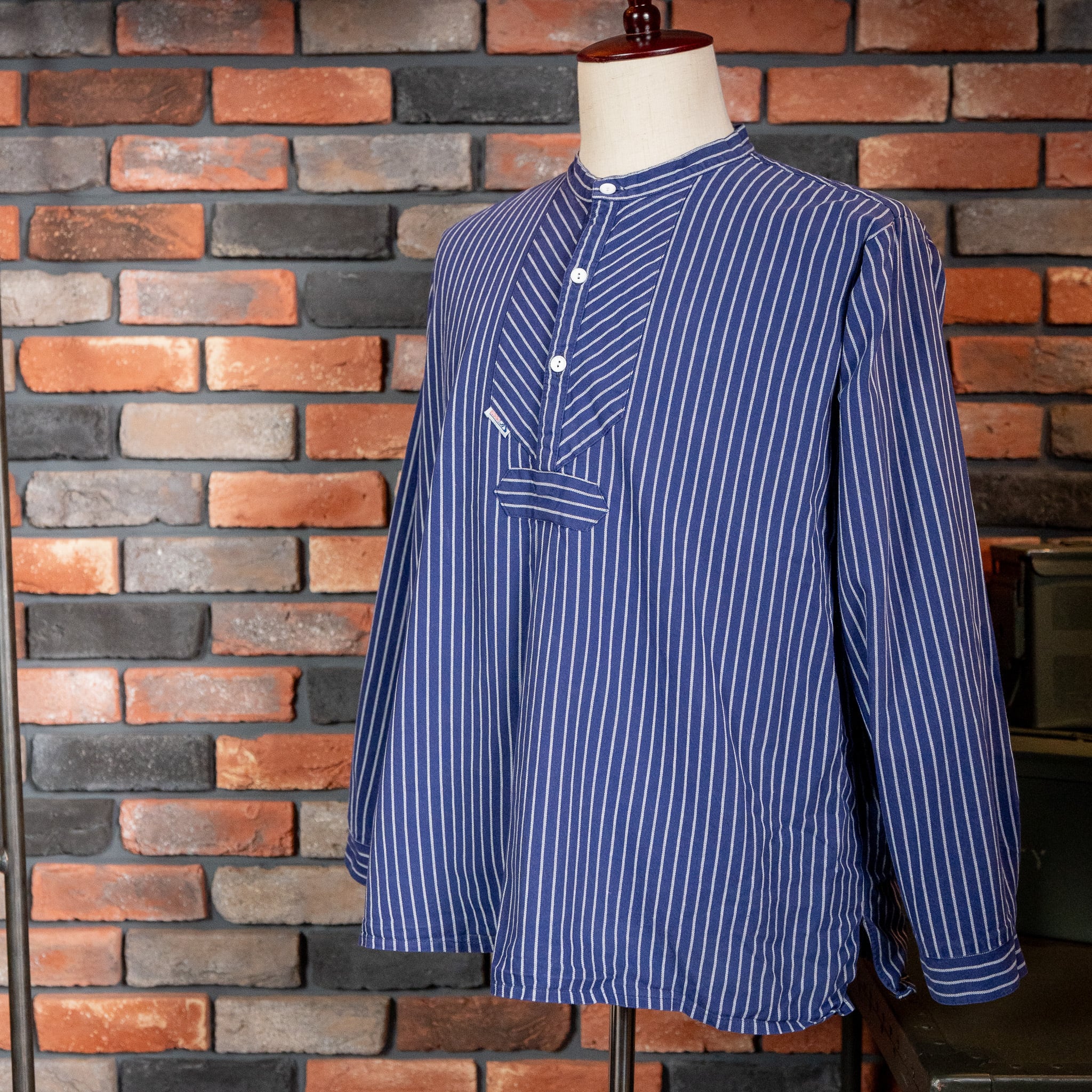 【MEDIUM】Germany Fisherman Shirts "USED" ドイツ フィッシャーマンシャツ プルオーバーシャツ ヴィンテージ ユーズド No.647