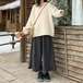 裾フリルラインステッチワイドパンツ ・12235