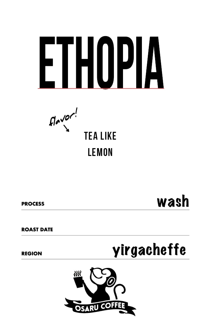 Ethiopia wote kong wash 100g