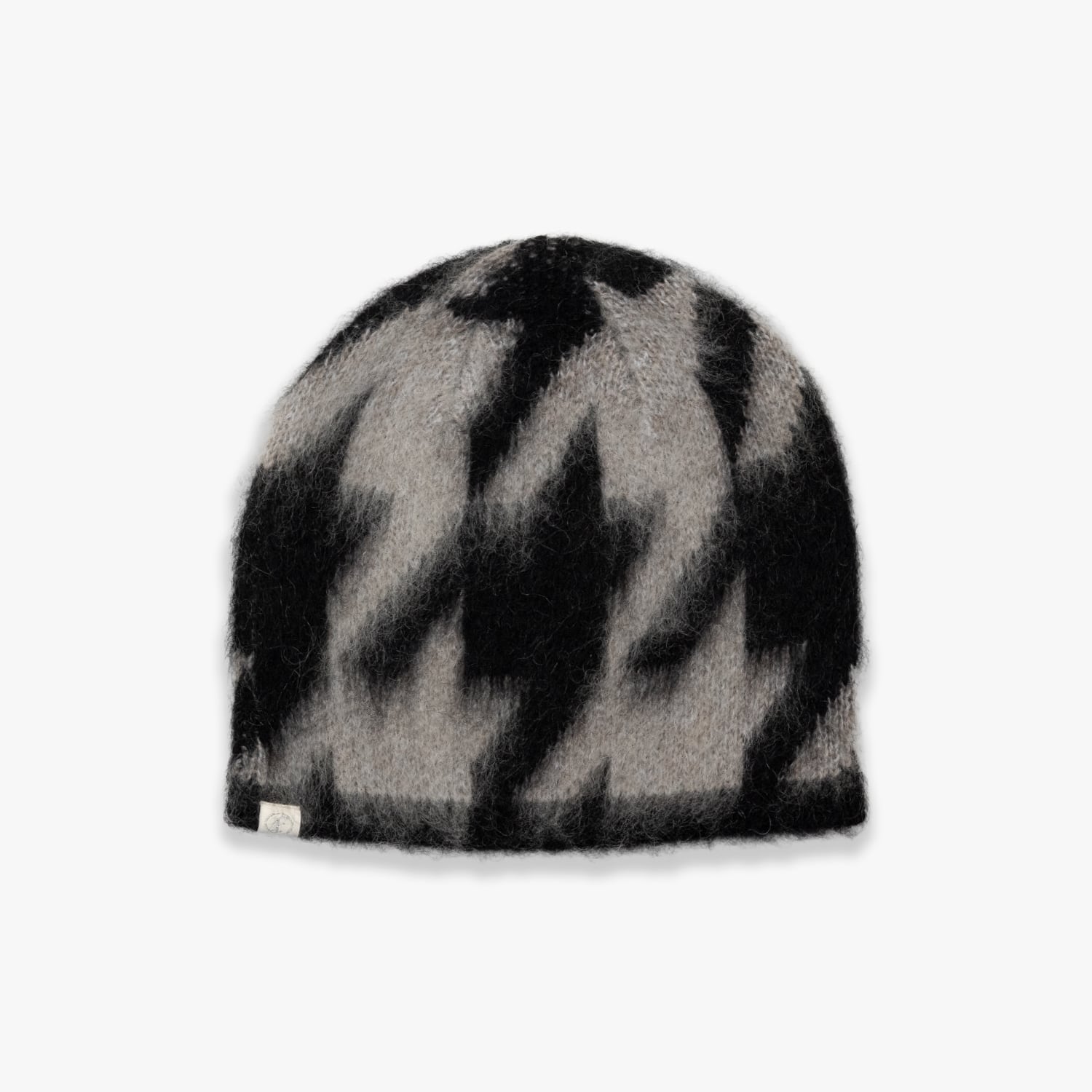 FAKE AS FLOWERS / FAF 25AW HOUNDSTOOTH MOHAIR BEANIE (BLACK)