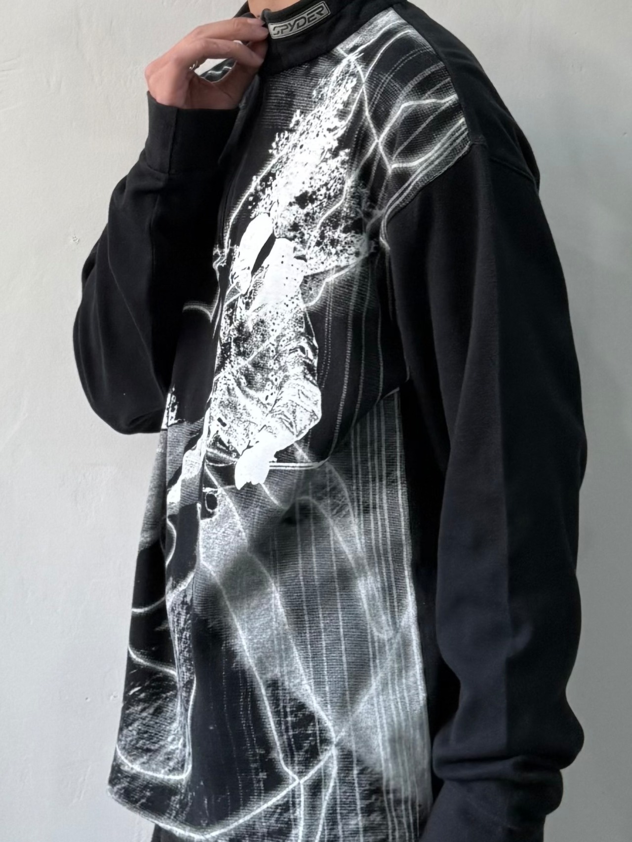 【L】SPIDER / Design Half Zip Sweater / 2026083