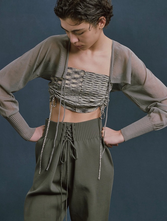 Gradient Yarn Cami / GRAY×CHARCOAL