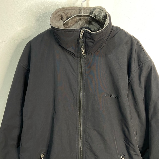 90s L.L.Bean ウォームアップジャケット　ナイロン　ブラック　M