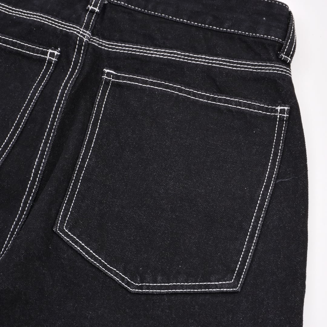 KURO デニム 切替 パッチワーク ショートパンツ サイズ1-