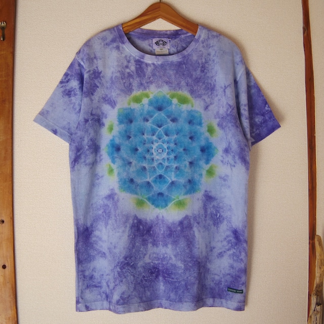 “曼荼羅染め”  TIE DYE HEMP COTTON  T-SHIRT  L【A HOPE HEMP】