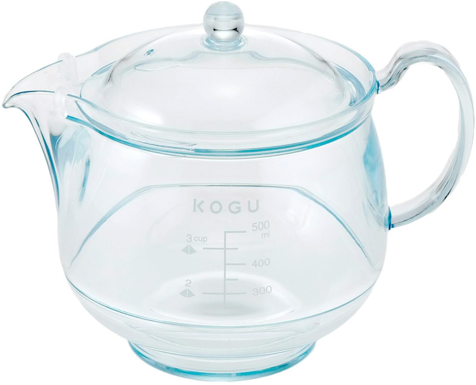 KOGU 茶考具 割れない ティーポット 500ml 【日本製】 食洗器対応 電子レンジ対応 茶こし付き 軽量 お茶の色が見える 耐熱 樹脂製 急須 ティーメーカー トライタン 紅茶 リーフティー 燕三条 43960 プレゼント 誕生日 記念日 ギフト 贈り物 下村企販