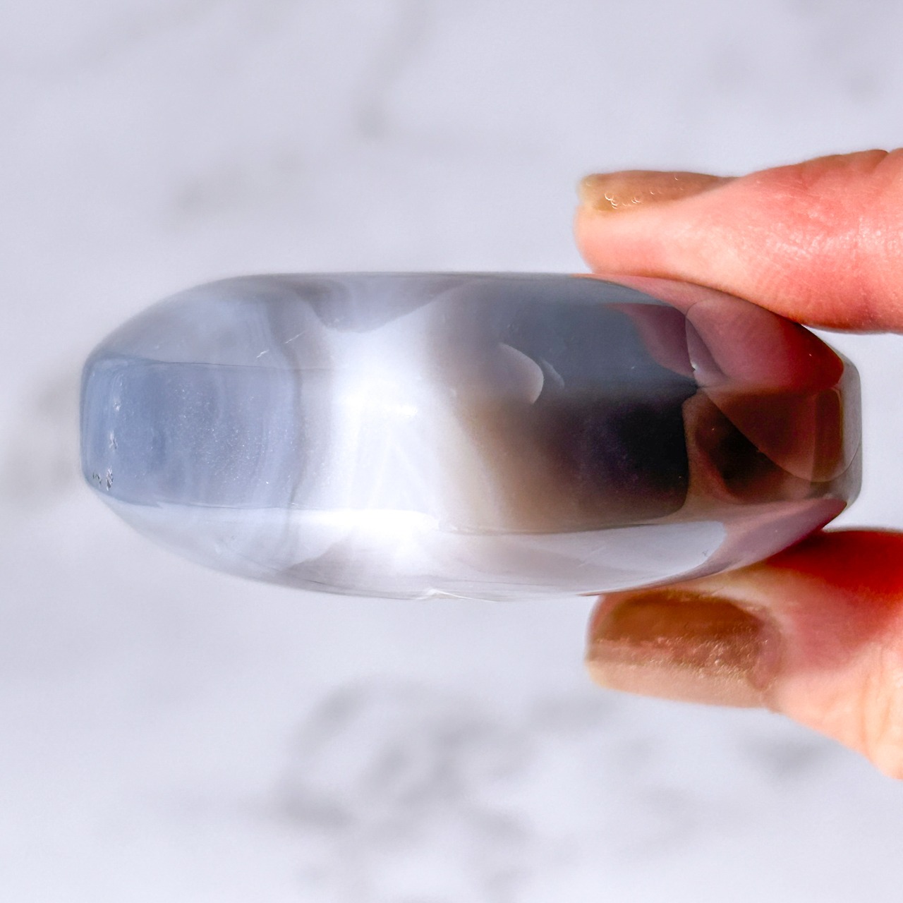 アメジストアゲート ジオード ハート