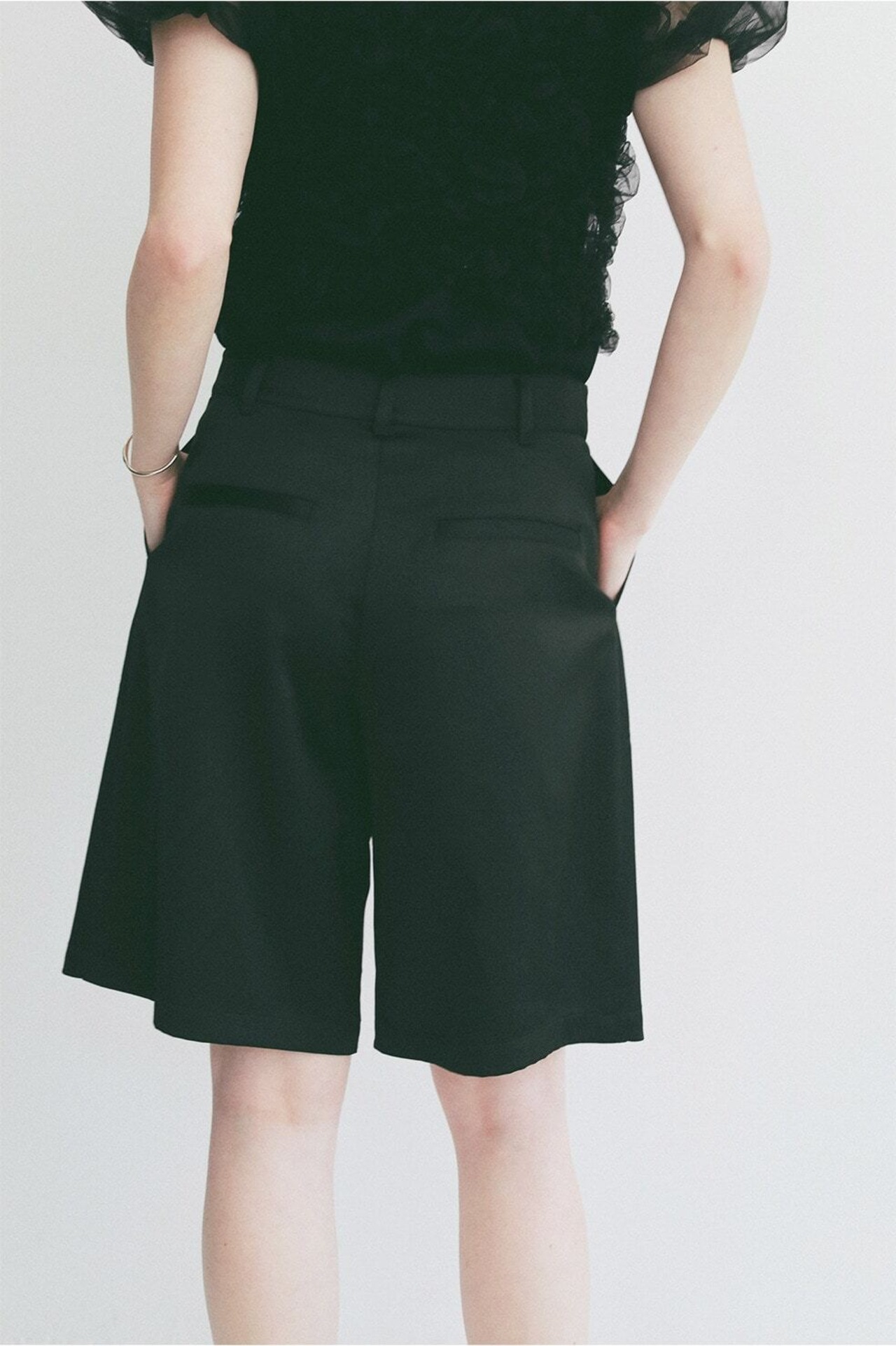 CLANE 2WAY ADJUST SATIN HALF PANTS