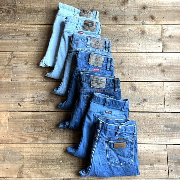 1点物◇ラングラー色薄デニムパンツXXLジーンズ古着メンズ40レディース