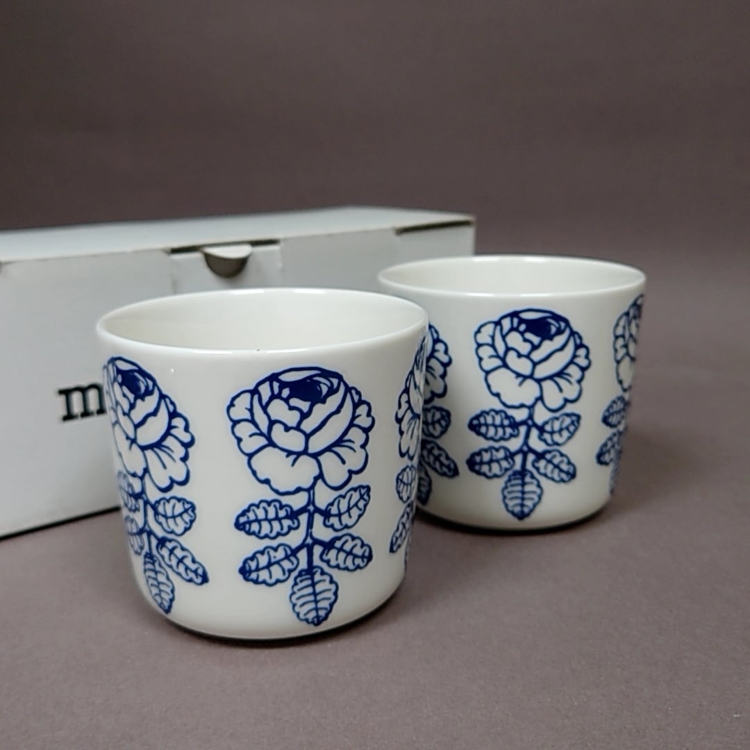 marimekko/マリメッコ "VIHKIRUUSU" ラテマグset 日本限定色 廃番 Maija Isola 未使用品