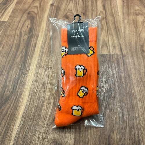 【EAZY MISS】beer socks/orange