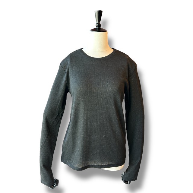 GLITTER LONG SLEEVE KNIT-Black【BLESS BLIGE】ラメロングスリーブニット　ブレスブリージュ