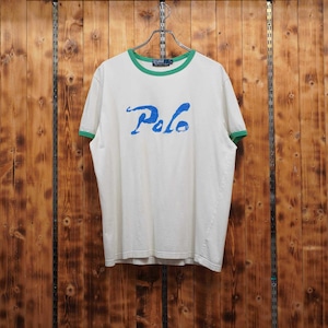 ralphlauren リンガーTシャツ L/ラルフローレン