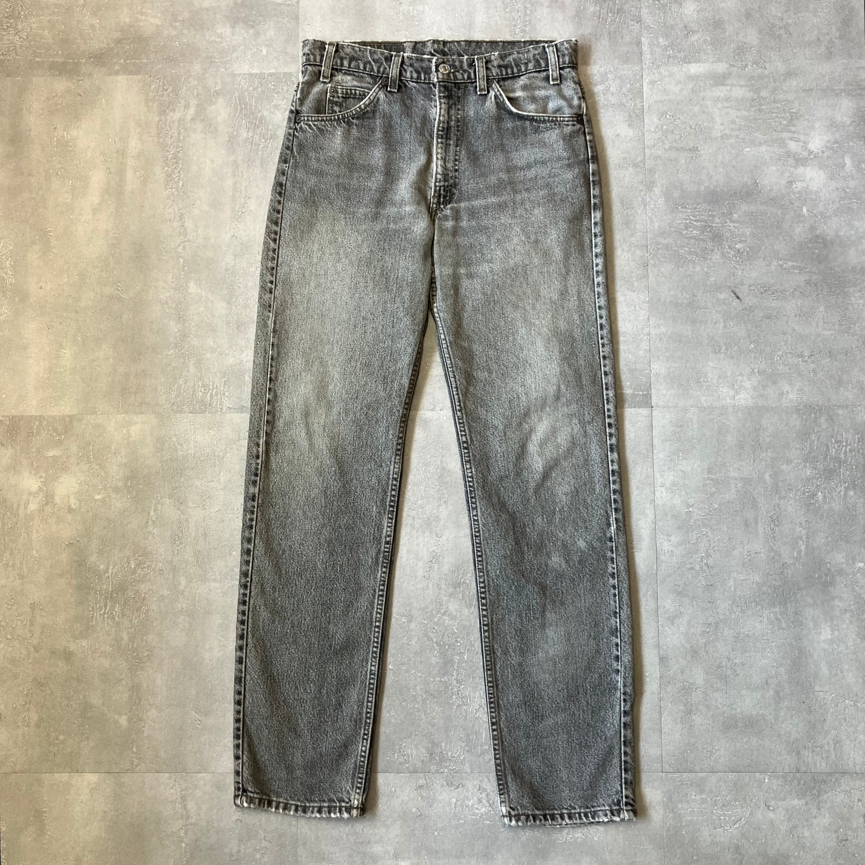 《実寸w32l32》Levi's リーバイス 505 90s usa製 ブラックデニム 先染め No.3417