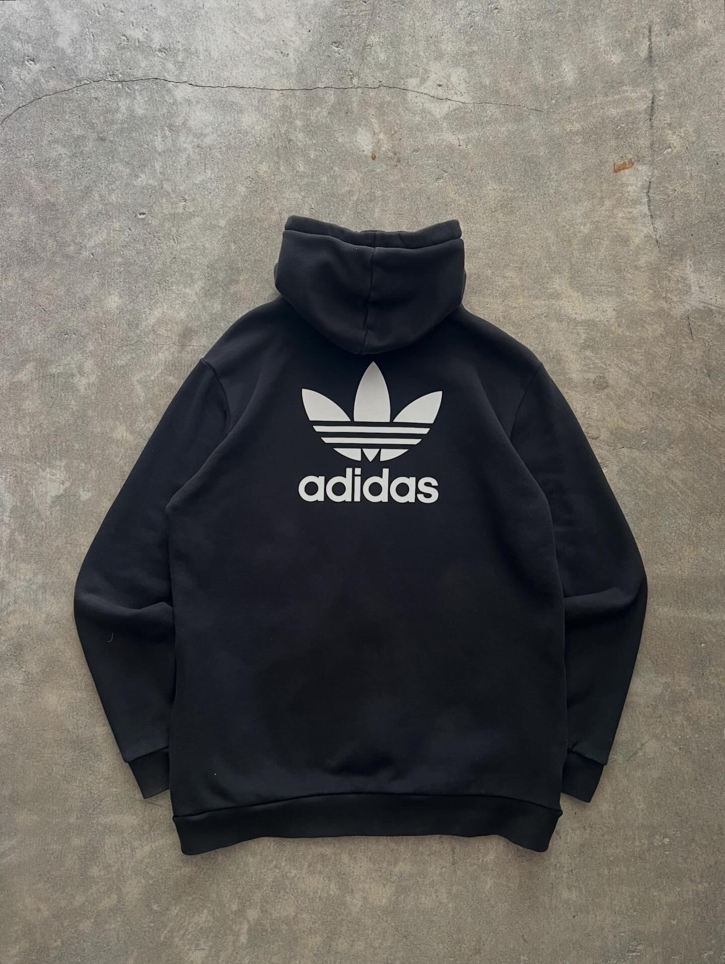 adidas Originals ジップパーカー 2XL ブラック トレフォイル バック