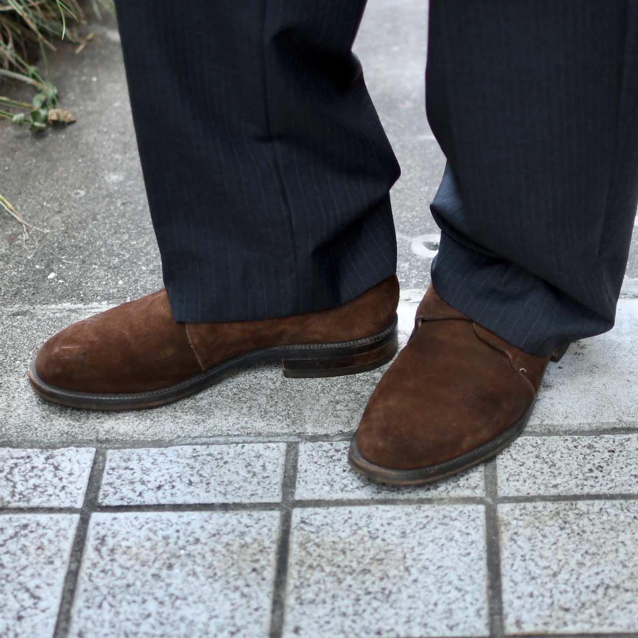 BALLY single monk strap brown suede shoes