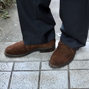 BALLY single monk strap brown suede shoes