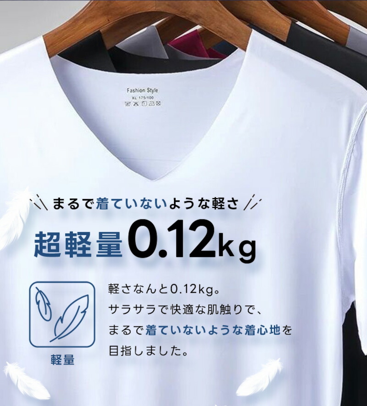 メンズ インナー 肌着 シャツ メンズ 白 2枚セット シームレス 吸汗速乾 スーツ Vネック Tシャツ