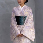 「夜に漂う、ジャスミンの香り」〜洗えるきもの（シルジェリー）〜