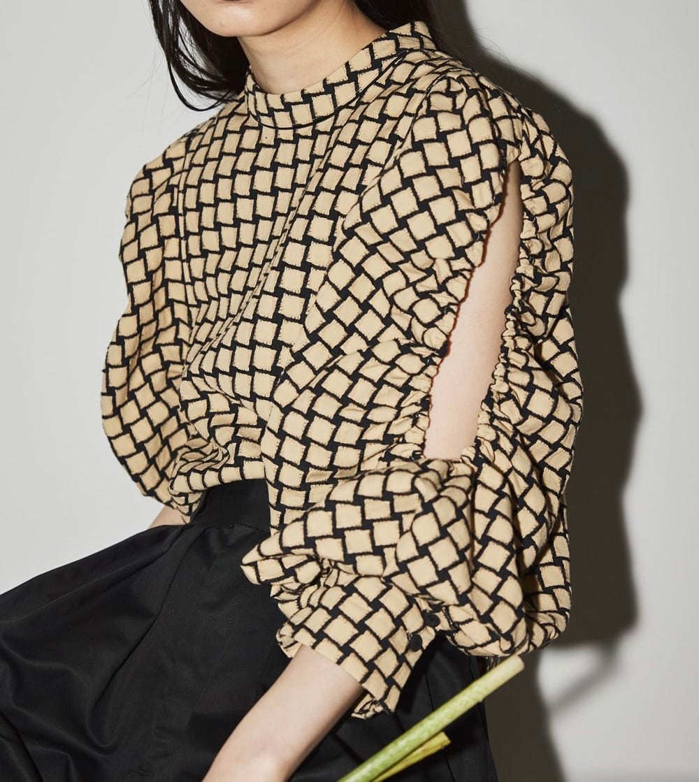 トップス Todayful Openshoulder Jacquard Blouse TODAYFUL Openshoulder Jacquard Blouse