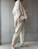 【訳あり】裏起毛ver.Pin-tuck Jogger Pant_Black・Large