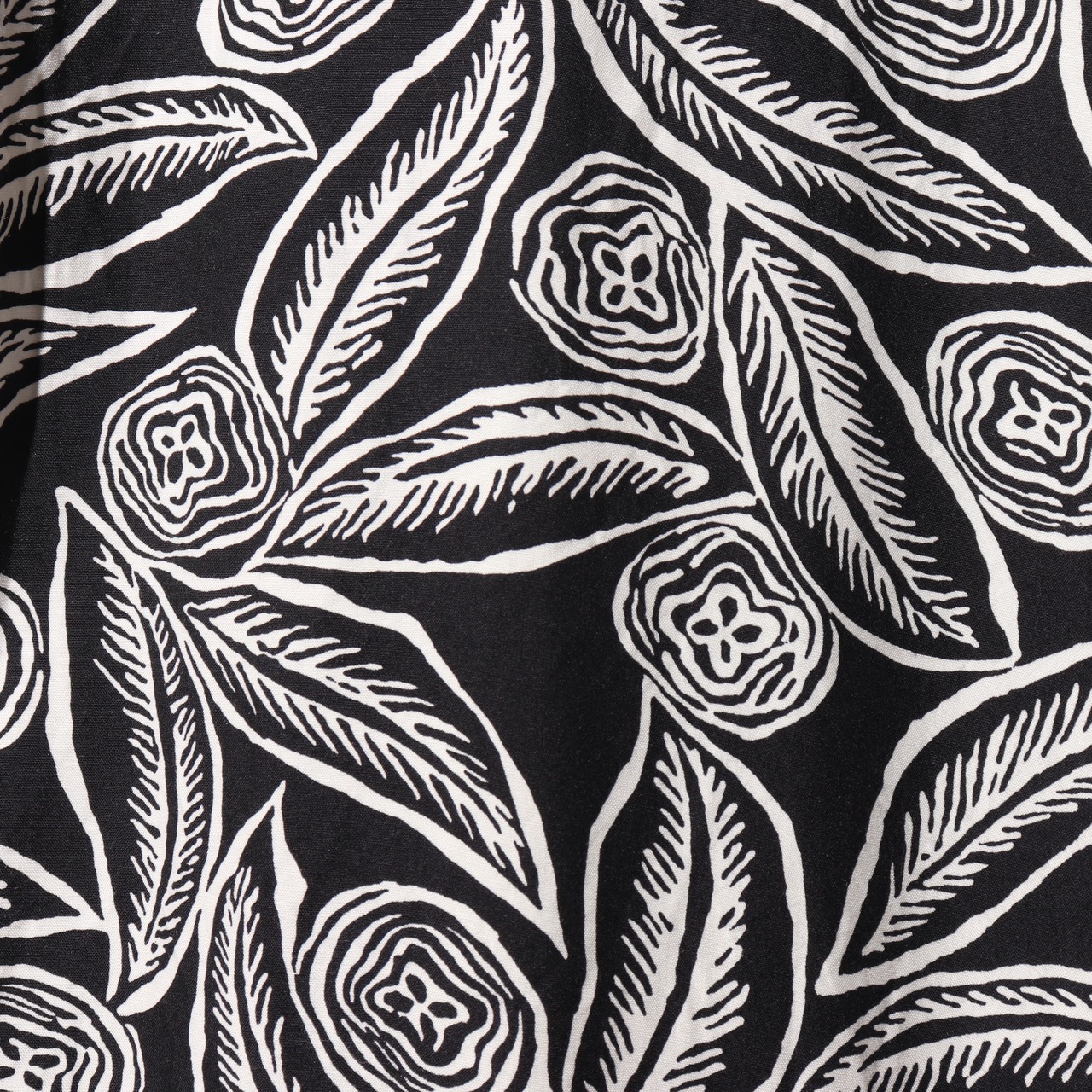 Mint Condition L 黒 レーヨン 草木総柄 ポロラルフローレン 半袖開襟シャツ ブラック モノクロ リーフ Polo Ralph Lauren