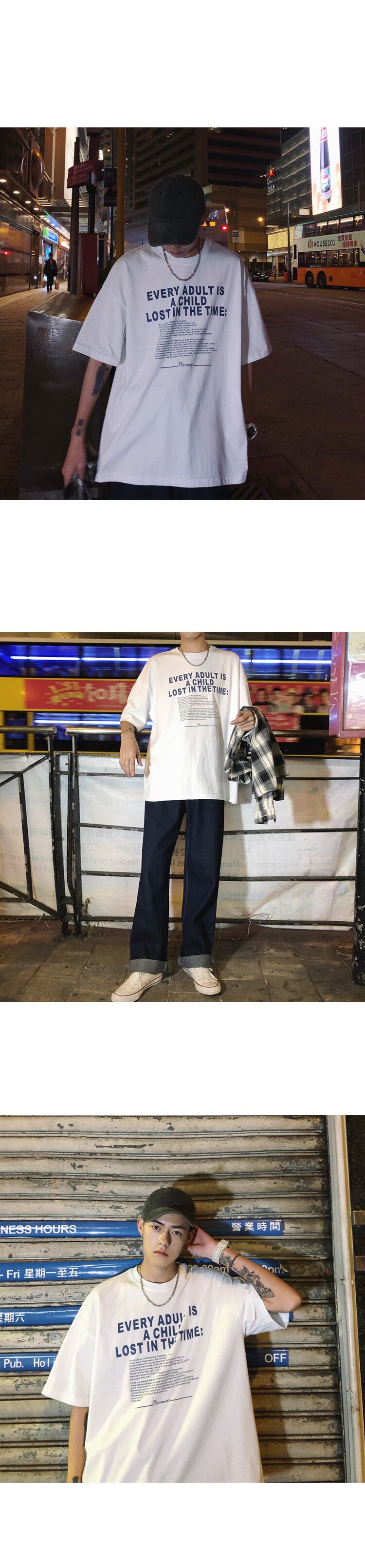 全3色 Tシャツ カットソー プリント カジュアル シンプル