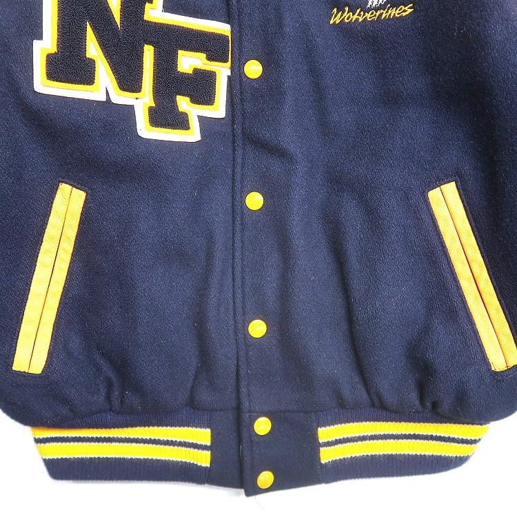 古着 90年代〜 USA製 RENNOC ウール スタジャン アワードジャケット